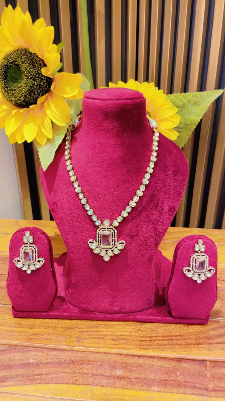 Champagne Sheesh Necklace Set