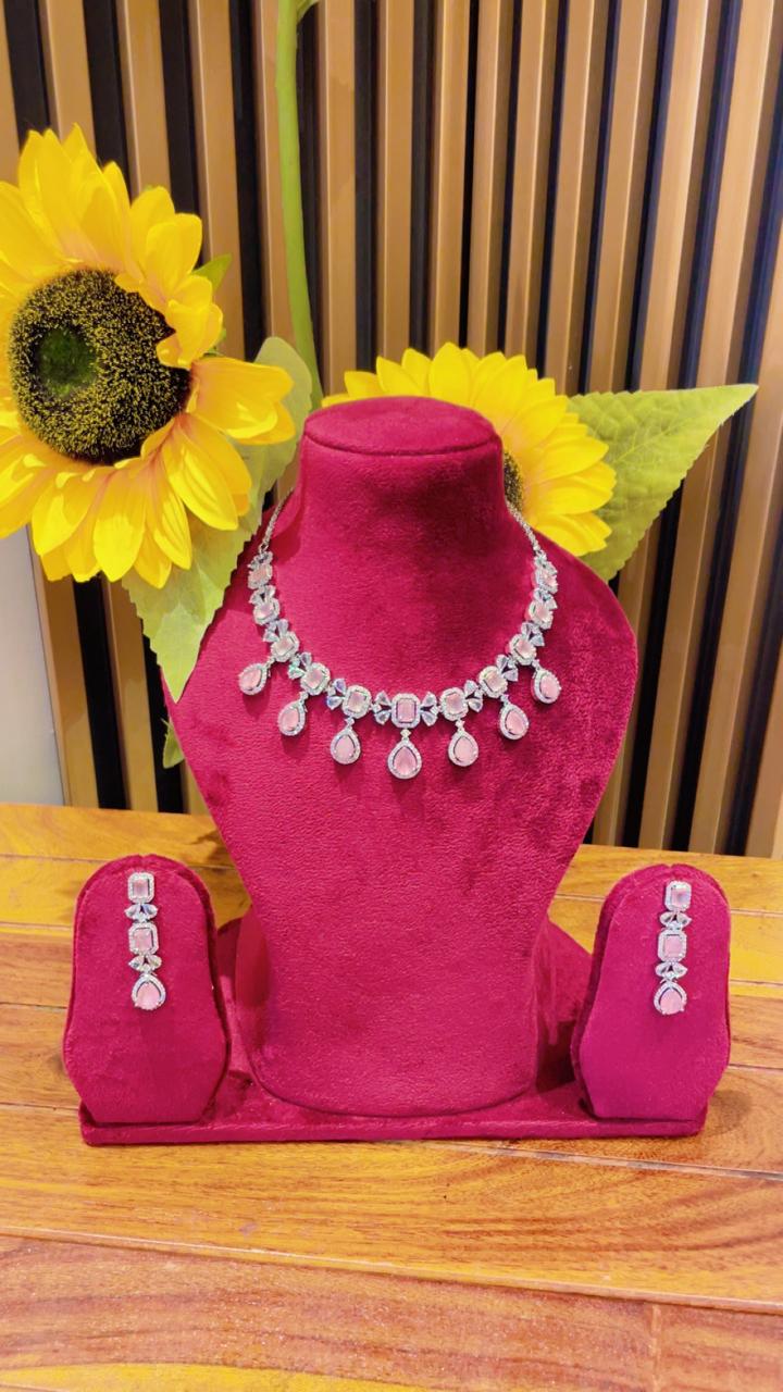 Pink Aura Necklace Set